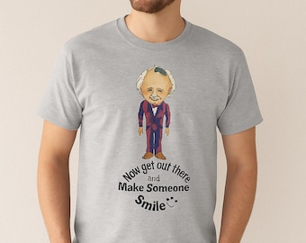 Mr Boss 'Make Someone Smile' T-Shirt | Nette lächelnde Freundillustration, positive Mitteilung
