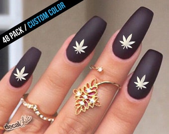 Leaf Nail Stickers Etsy Leaf Nail Stickers Etsy