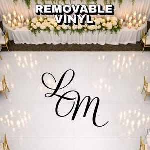 Custom Wedding Dance Floor Decal: Personalized Initials, Safe for Floors