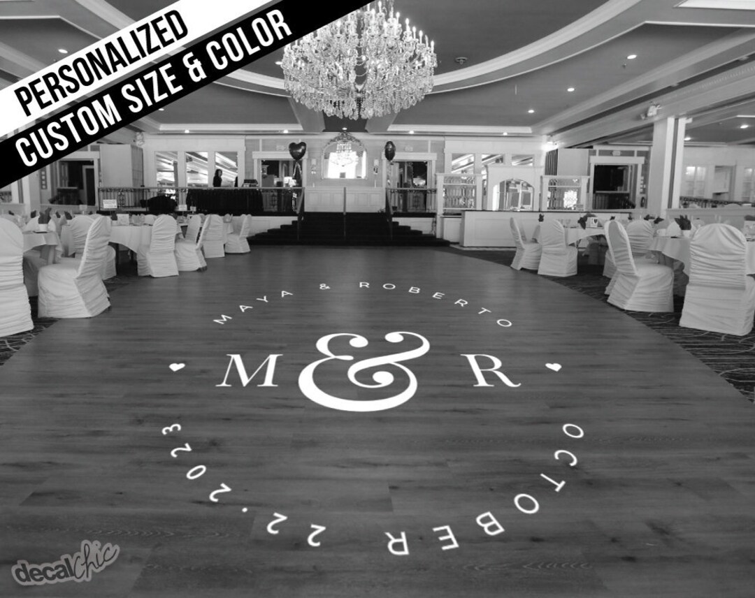 Custom Wedding Dance Floor Decal Personalized Names of Bride Etsy