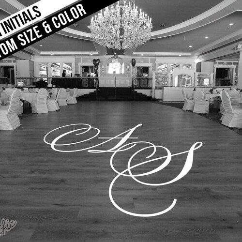 Custom Wedding Dance Floor Decal Personalized Initials Etsy
