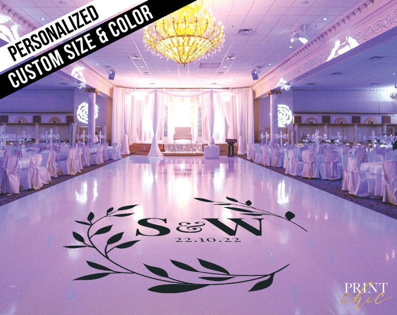 Custom Wedding Dance Floor Decal Removable Personalized Etsy