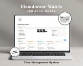 Eisenhower Matrix Notion Template Productivity Dashboard Priority Planner Time Management System Task Manager Digital To-Do List