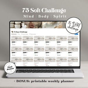 75 Soft Challenge All-in-One Notion Dashboard Mental Toughness Habit Tracker 75 Days Digital Template Alternative Life Transformation System