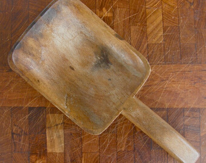 Old WOODEN GRAIN SCOOP Antique and Unique Hand Carved From One Etsy