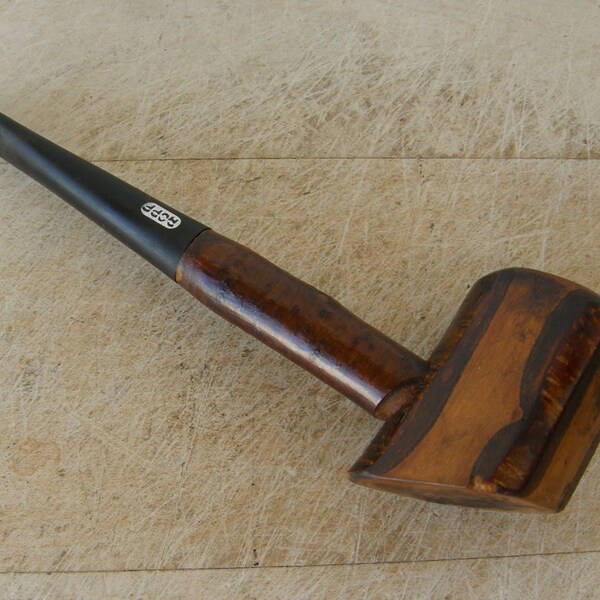 VINTAGE ROPP PIPE DeLuxe France 806 Estate Tobacco Pipe Distinctive Angular Bowl Straight Stem Signed Ropp Beautiful Pipe Made in France