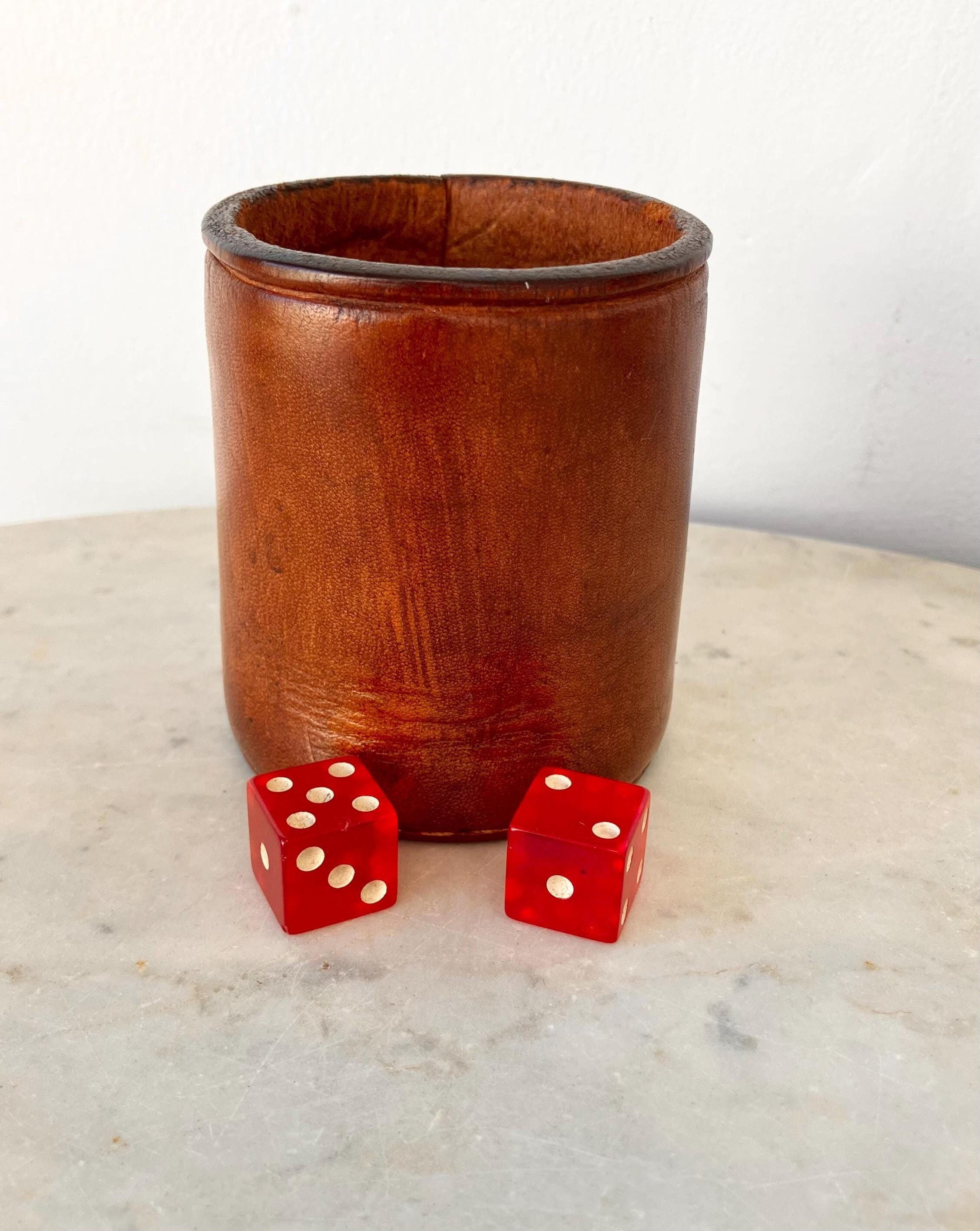 Vintage Leather Cup - Etsy
