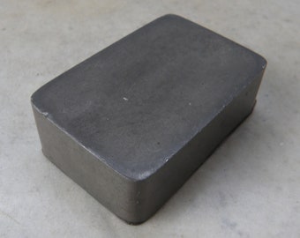ANTIQUE PEWTER BOX Rectangle Shape Full Hinge Snuff Coins Keys Jewelry 3" x 2" x 1" Pocket or Travel Size Great Aged Patina 1800's