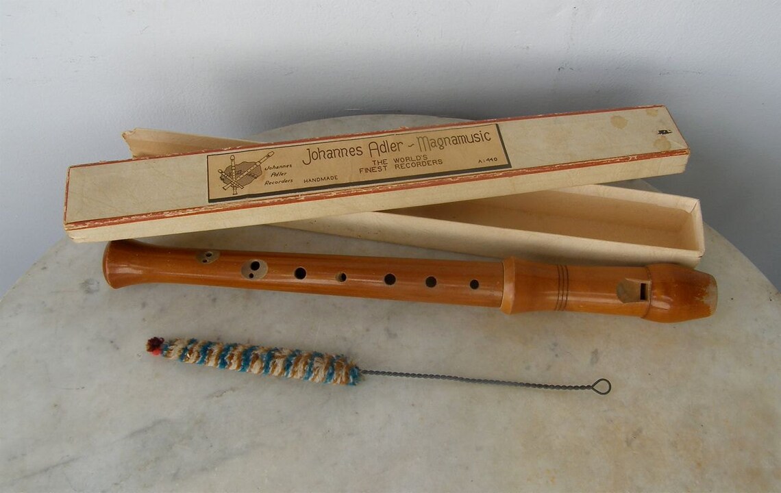 VINTAGE BAROQUE RECORDER Johannes Adler Soprano Descant A 440 Etsy