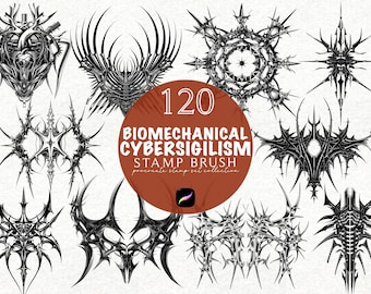 Cybersigilisme Tattoo Design Voortplanten Stempelborstels Bundel Neo Tribal Tattoo Stencil Ontwerp Flash Tattoo Stencil Voortplanting Tattoo Design