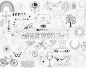 Procreate Tattoo Stamp Bundle Brush Stamps Procreate Tattoo Stencil Design Tattoo Design procreate brushes Commercial Use Procreate Tattoo