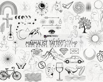 Procreate Tattoo Stempel Bundel Borstel Stempels Procreate Tattoo Stencilontwerp Tattoo Design Procreate borstels Commercieel gebruik Procreate Tattoo