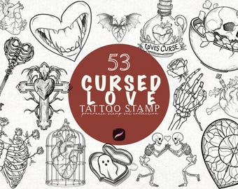 Love Tattoo Design Procreate Stamp Brush Bundle Procreate Tattoo Bundle Brush Tattoo Stencil Designs Tattoo Procreate Stamp Brushes