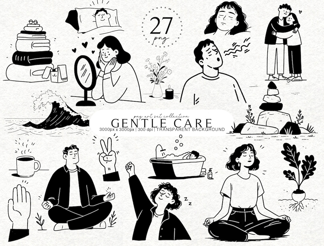 Self Care PNG Clipart Wellness Mental Health Planner Stickers for ...