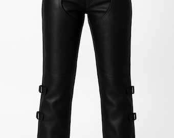 Handmade  Western Men  Chaps  Cowboy Riding Real Leather Chaps