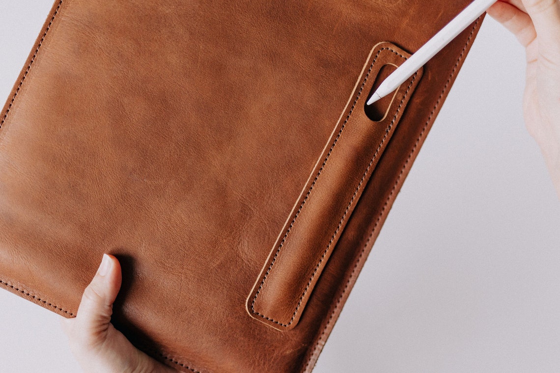 Leather Ipad Case With Pencil Holder/ Gifts for Him / Ipad Etsy