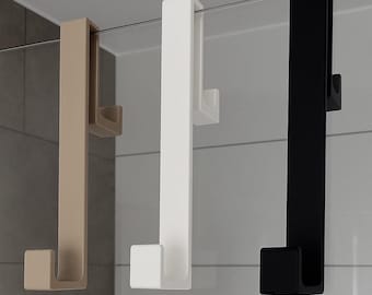 Duschhaken Glasduschwand 6–8mm | Minimalistischer Haken für Handtücher, Seife und Duschrakel | Bad-Haken & Badezimmerzubehör für Duschkabine