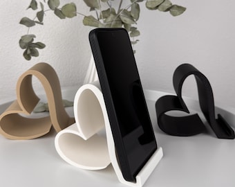 Heart-shaped phone holder, practical smartphone holder for table, desk, stable storage for everyday use in the office