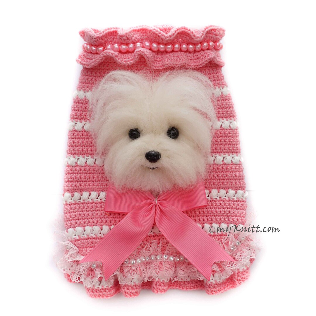Maltese Portrait Dog Clothes, Maltese Selfie Dog Sweater, Maltese Dog