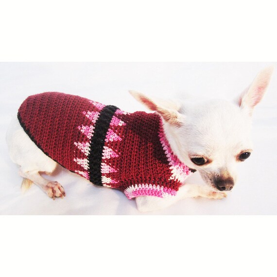 maroon dog sweater