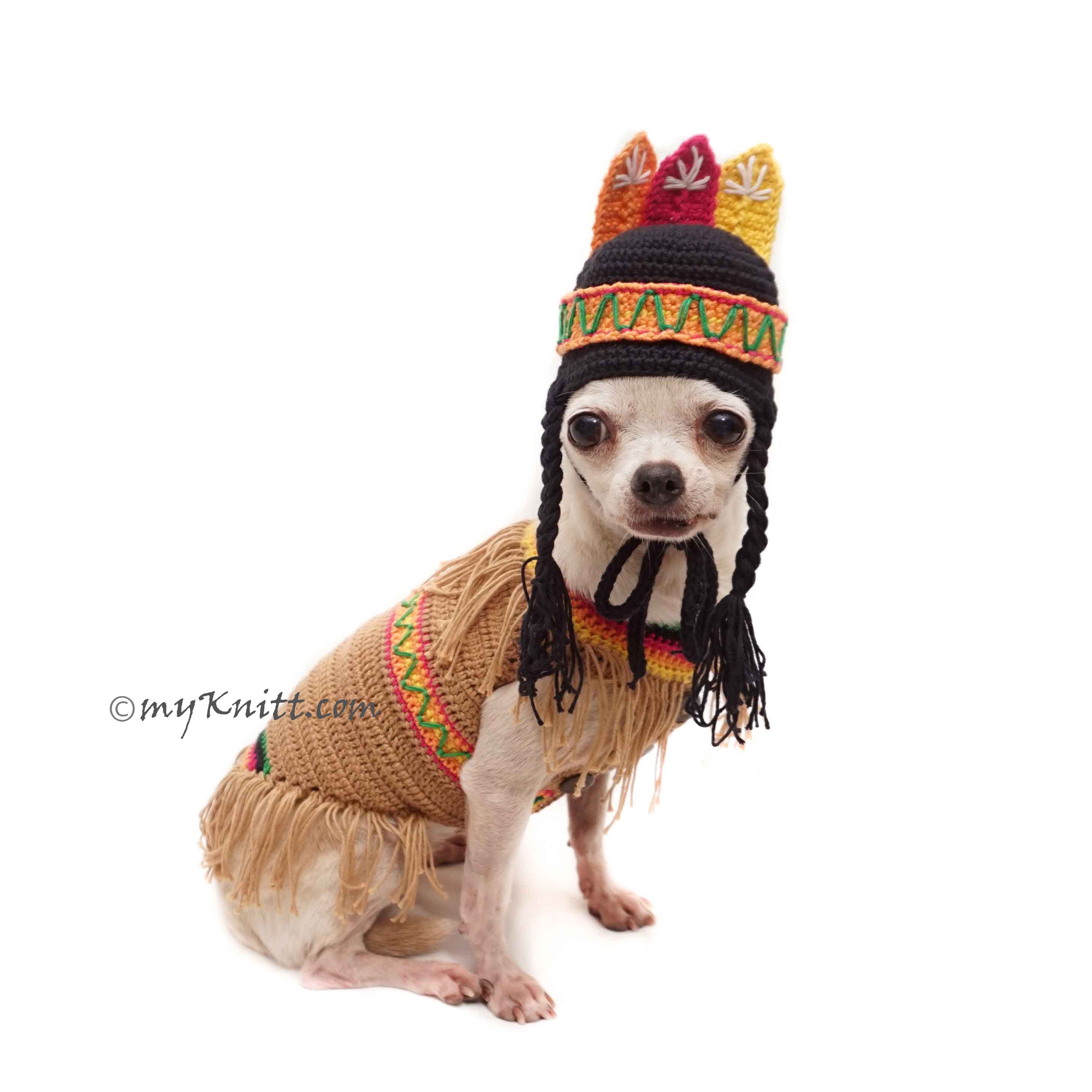 Dog Costume Crochet American Indian Headdress Amigurumi Dog - Etsy Dog Costume Crochet American Indian Headdress Amigurumi Dog - Etsy