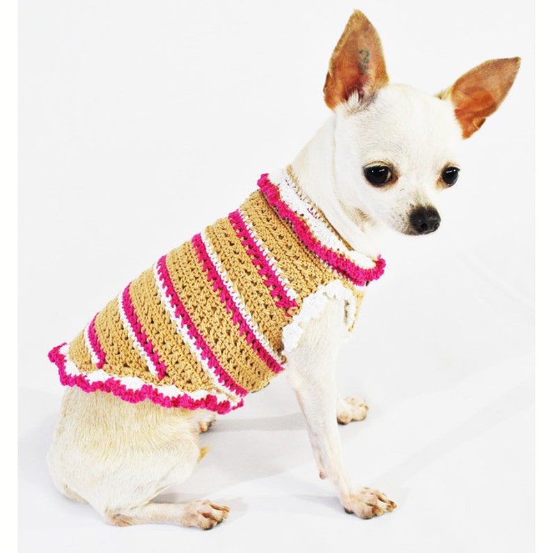 pink dog sweater large