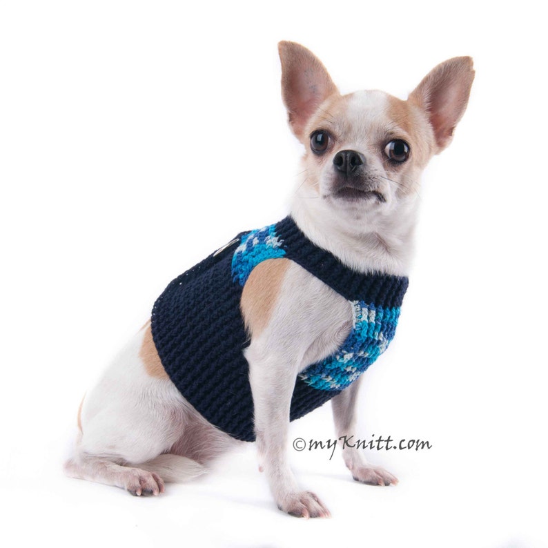 Dog Harness Vest Blue Cotton Pet Clothes Choke Free Soft Etsy