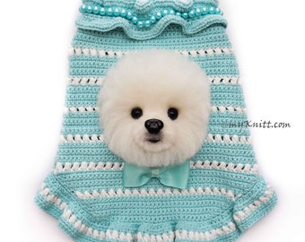Dog Portrait Poodle, Custom Portrait Dog Dress, Needle Felted Dog, Small Dog Dress, Large Dog, 3D74 by Myknitt - Free Shipping