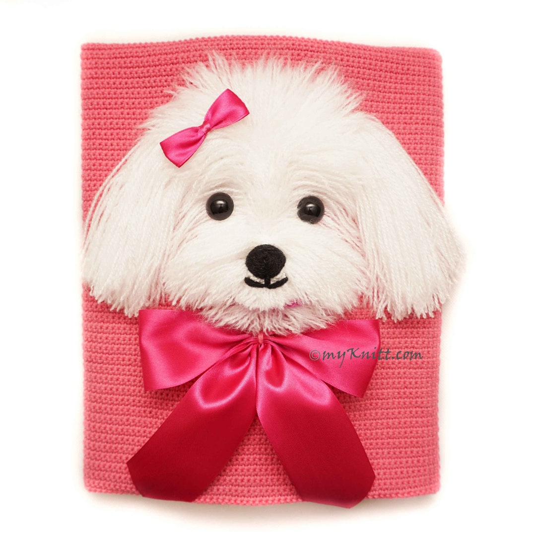 Monnalisa Pink Cotton Puppy Blanket