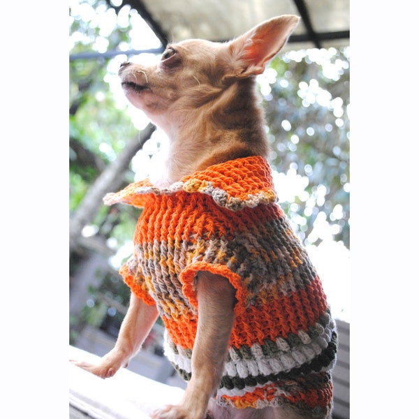 Dog Clothing XXS, Cute Chihuahua Sweater, Knit Warm Sweater for Puppy, Cat Clothes, Unique Pet Boutique DK868 Myknitt - Free Shipping