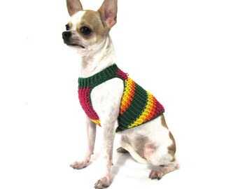Dog Harness Vest, Comfortable Dog Harness No Pull, Chihuahua Clothes D Ring, Dog Harness Personalized, Dachshund Myknitt DH24 Free Shipping