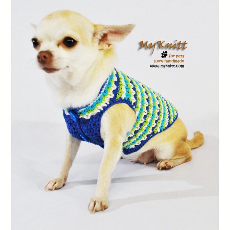 Turquoise Cotton Dog Clothes Crochet Dog Clothes Boy Etsy