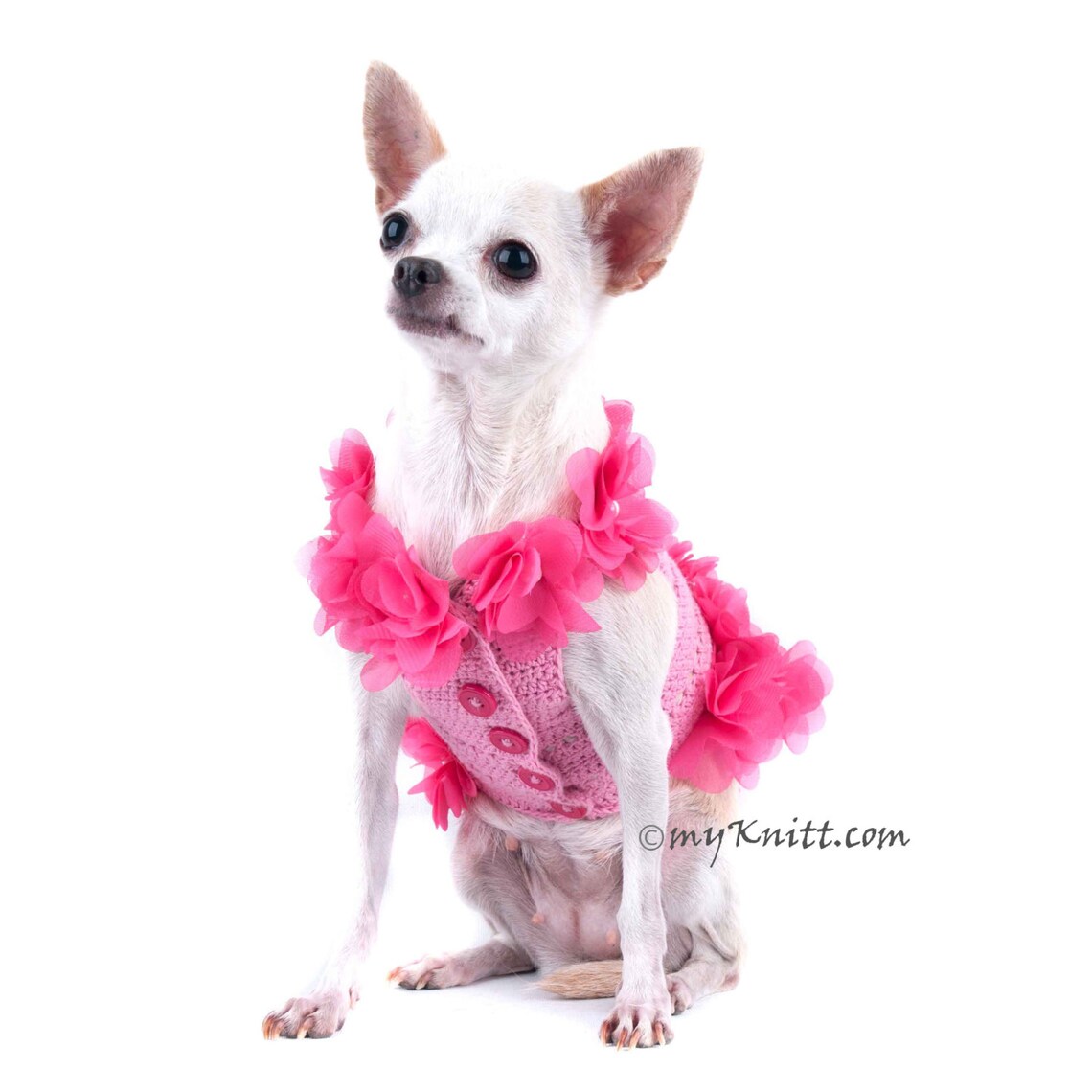 Pink Puppy Clothes
 Dog Dress Pink Dog Clothes Flowers Pet Clothing Puppy Clothes Etsy