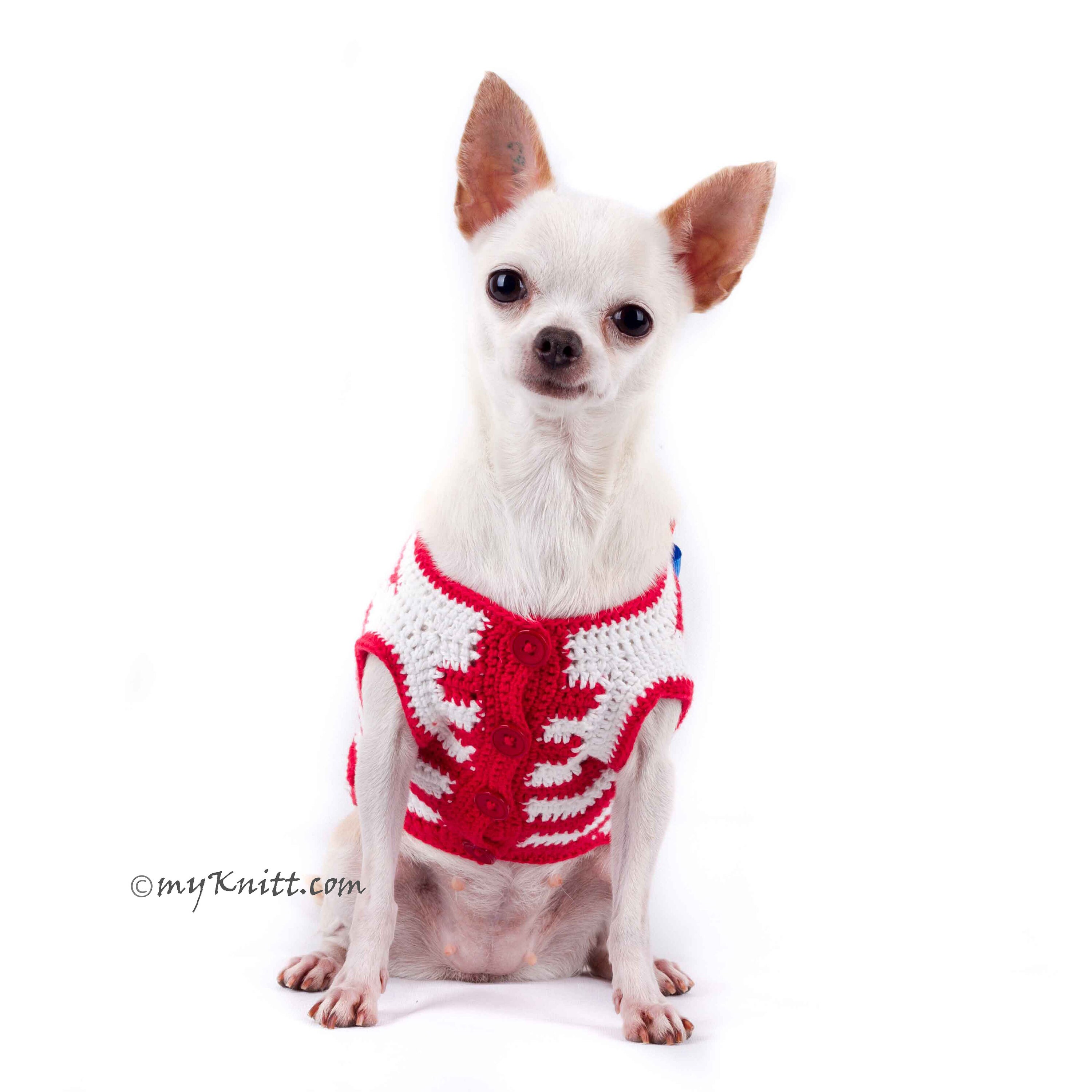 Patriotic Dog Clothes Red White Blue Dog Clothing Wavy Etsy