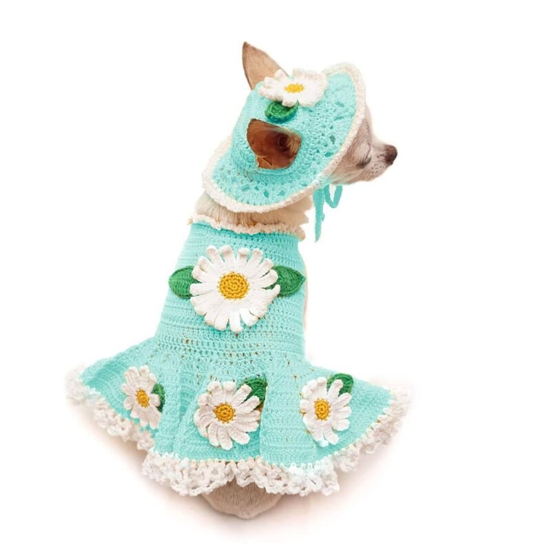 Cute Dog Clothes Yellow Fun Dog Dress Crochet Chihuahua Etsy