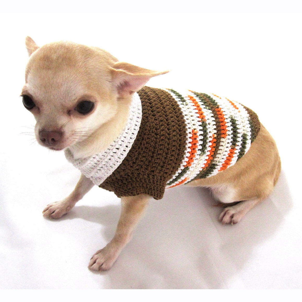 Knit Dog Sweater Colorful Puppy Clothes Chihuahua Clothes Etsy