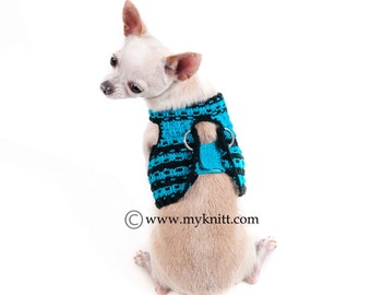 Adjustable Strap Dog Harness, Choke free Dog Harness Vest, Puppy Harness,  Chihuahua Clothes, Cat Collar DH65 by Myknitt Free Shipping