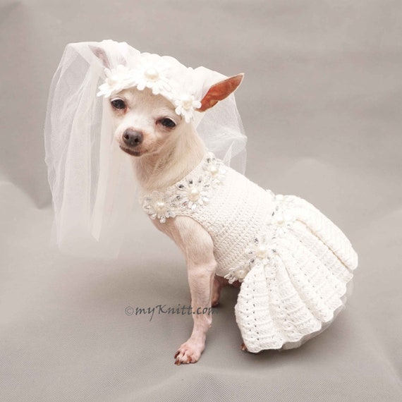 White and Black Dog Quinceanera Dress Fancy Knit Dog Dress With Ruffle for  Chihuahua or Yorkie Pet Gifts Ready to Ship 