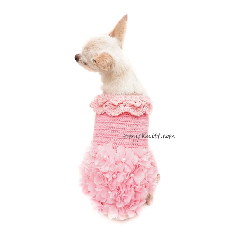SMALL DOG - Polka Dot Baby Pink Dog Dress main image 1