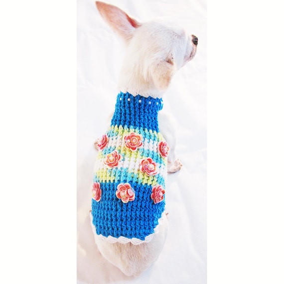 Harnais pour chien bleu confortable, harnais Chihuahua tricot Unique, sans  starter, petit chien, grand chien, collier et laisse pour Myknitt DF24  livraison gratuite -  France