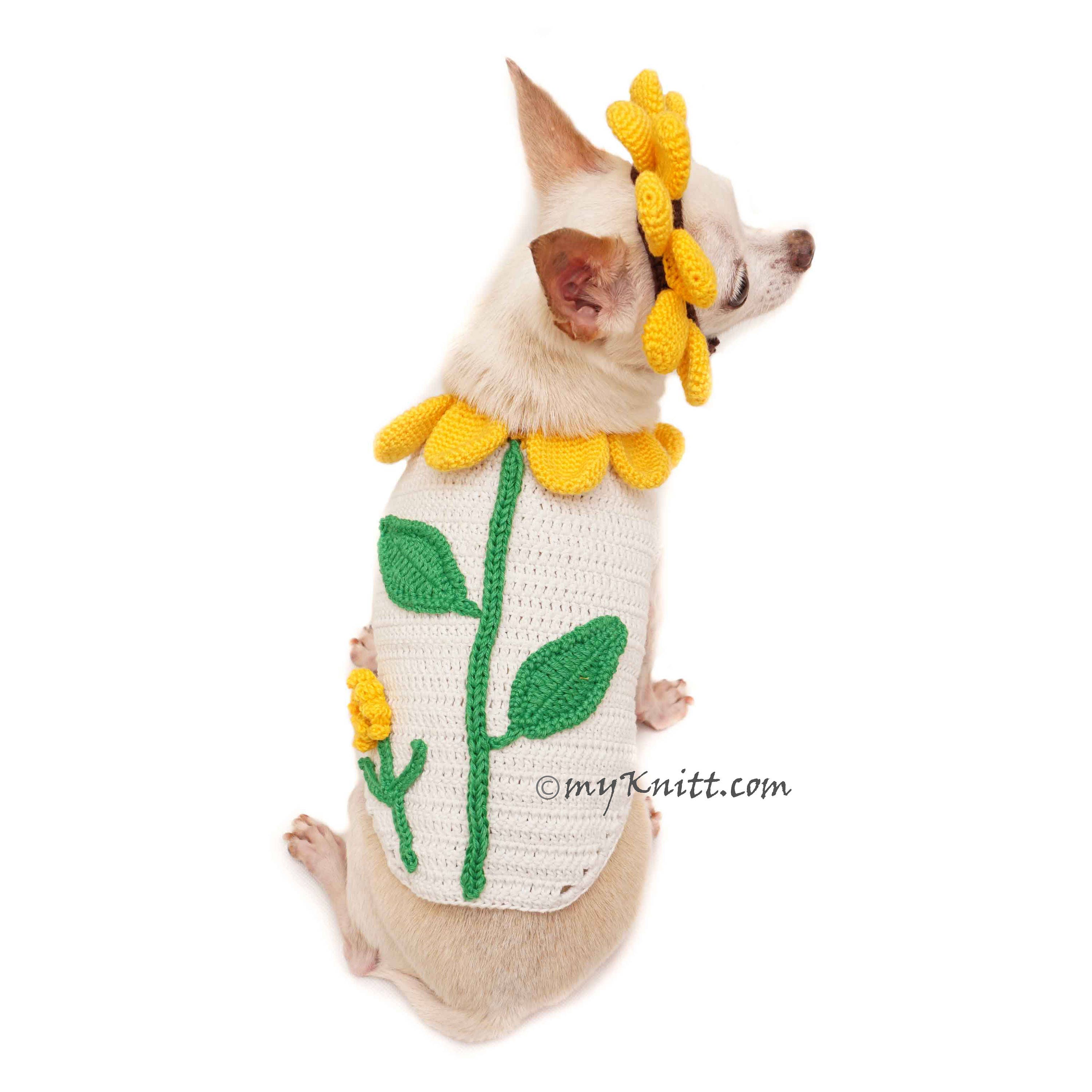 Sunflower Dog Costume Cute Halloween Costume for Pets Sun Etsy UK