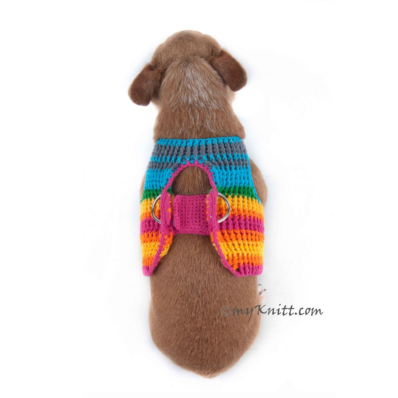 Extra Small Dog Harness Rainbow Colorful Cotton Pet Collar Etsy