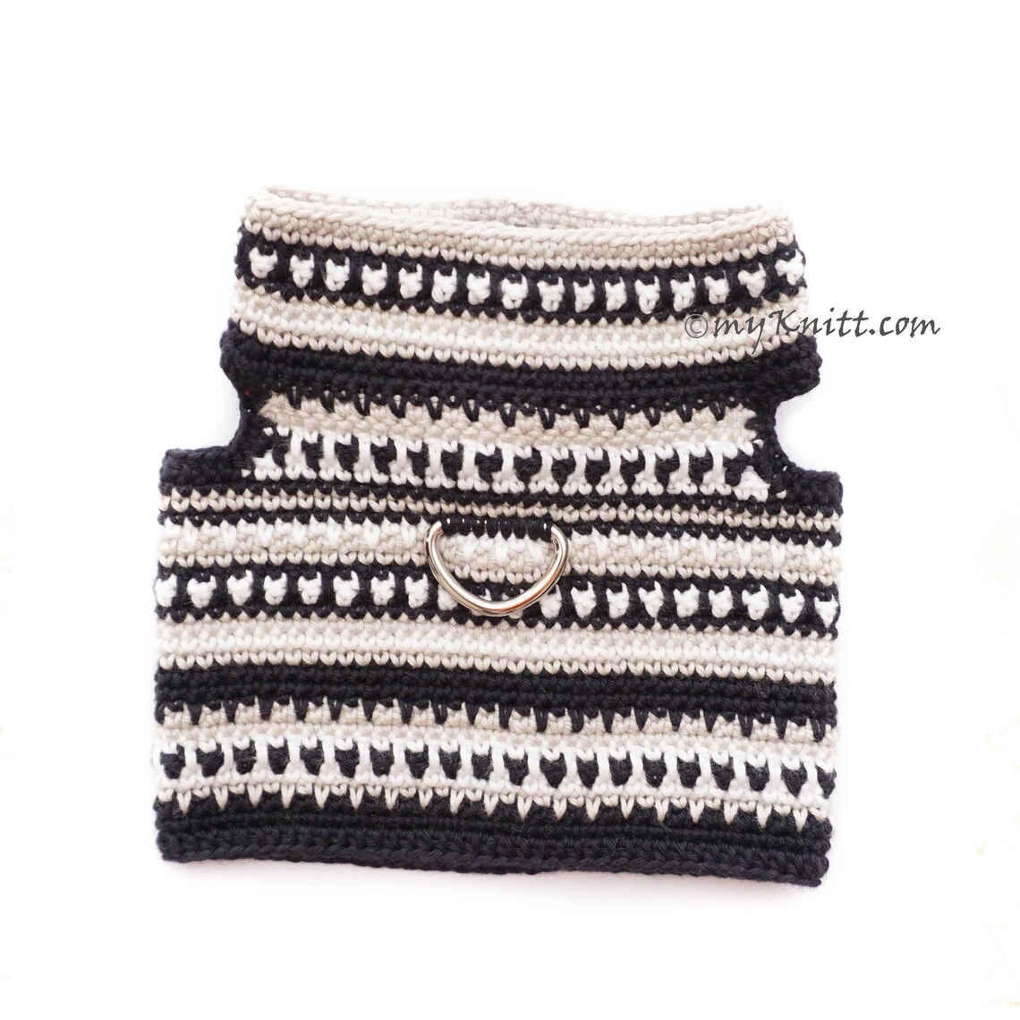 Black White Dog Harness Vest Aztec Crochet Pattern Dog Etsy Australia