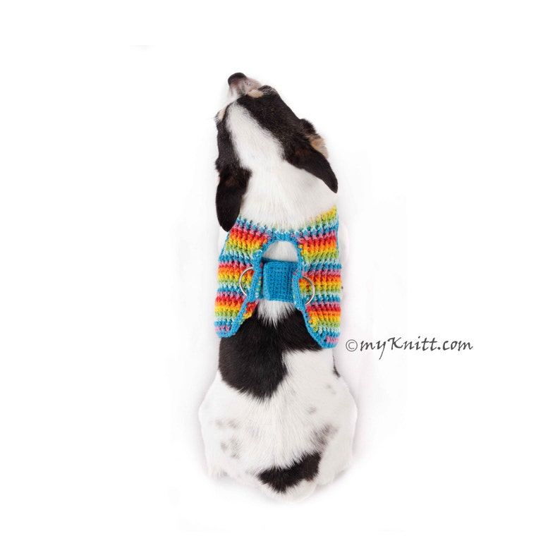 Rainbow Adjustable Dog Harness Cotton Dog Harness Vest Dog Etsy