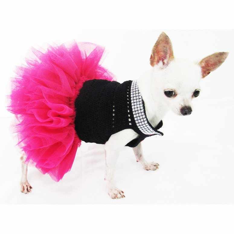Pink Dog Clothes Pink Dog Tutu Black Pink Pet Costumes Etsy Canada
