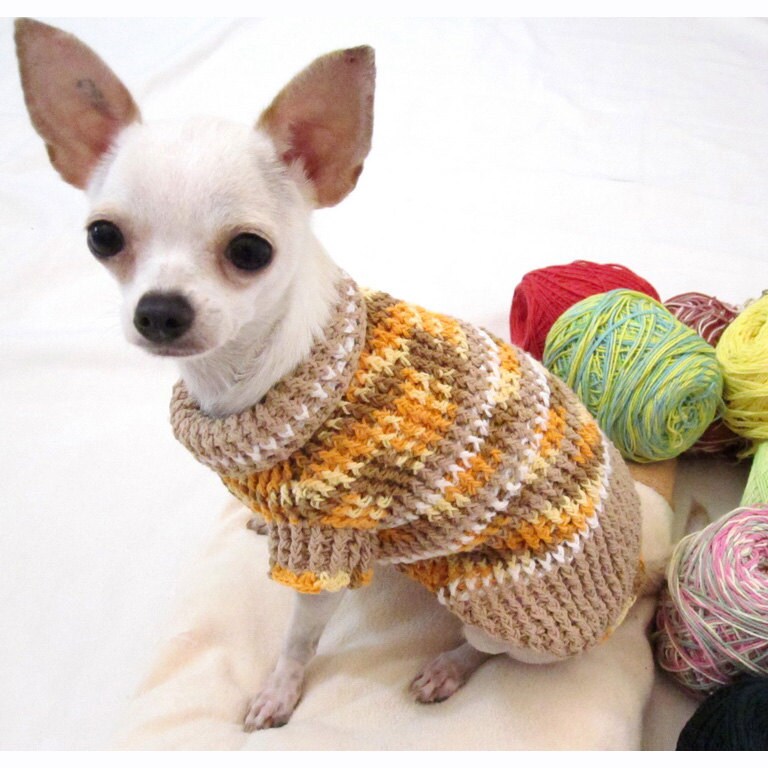 Rustic Cotton Dog Sweater Chihuahua Puppy Clothes Teacup Etsy