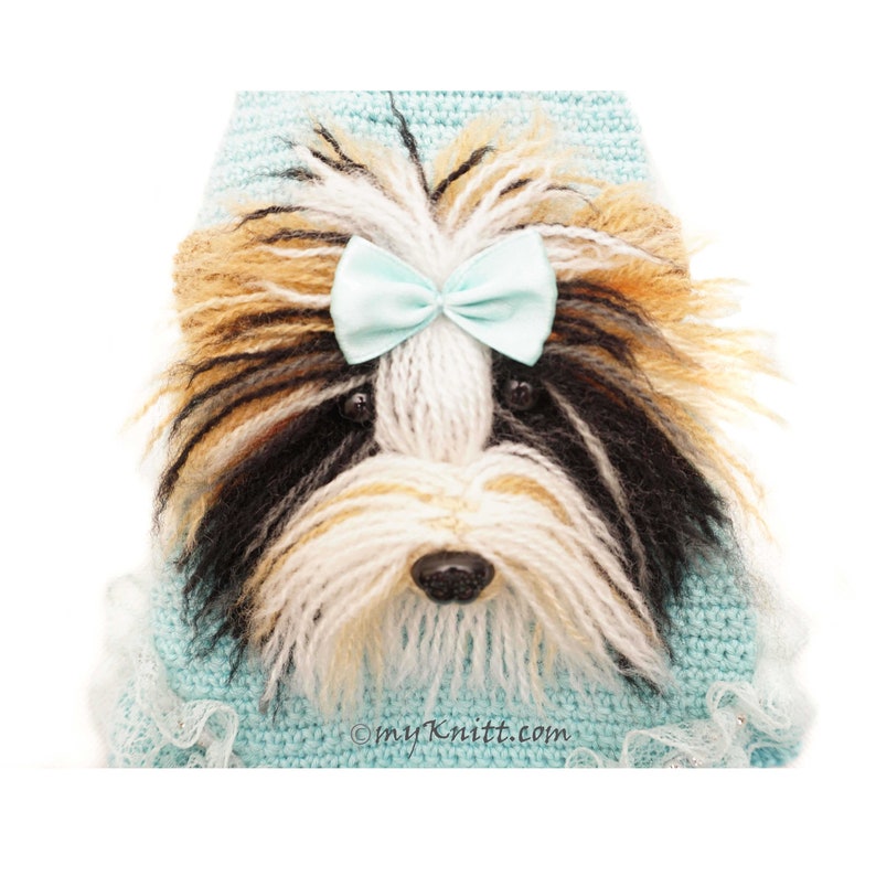 Crochet Yorkie Clothes Yorkie Gifts Yorkshire Dog Selfie Doll Amigurumi Doll 3D1 Myknitt Free Shipping Custom Dog Clothes Selfie Sweater