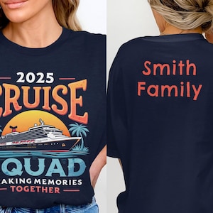 Matching Group Apparel Cruise Squad 2025: aanpasbaar vakantie-T-shirt