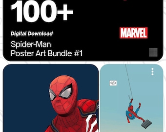 Spider‑Man Poster Art Collection – 100+ Vintage & Modern Comic Cover Wall Art, Digital Download