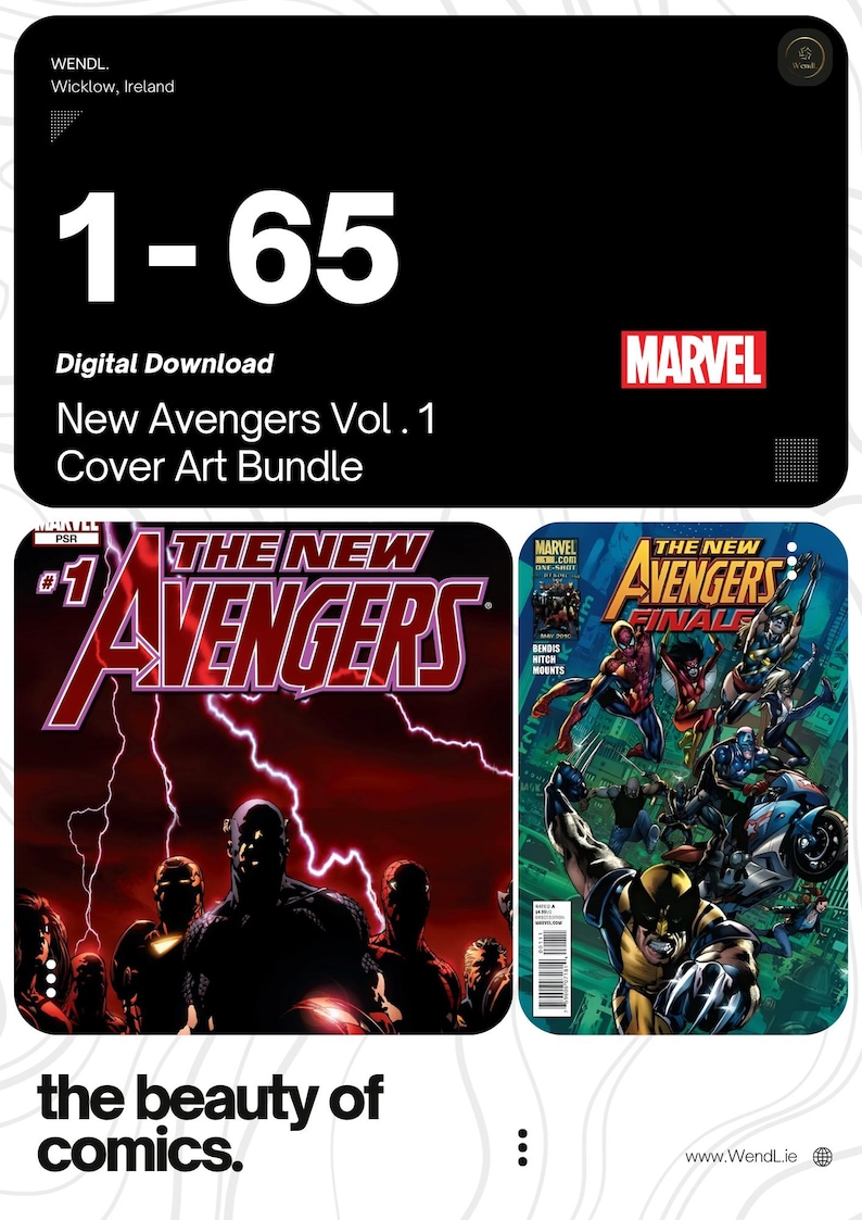 New Avengers Vol. 1 Comic Cover Art | Issues 1-65 | Digital Download ...
